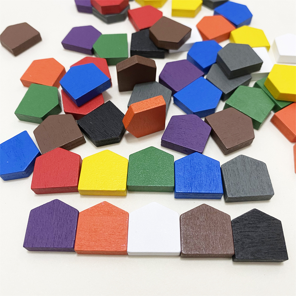 Pions de maison en bois coloré - Board Game Hegemony avis et prix