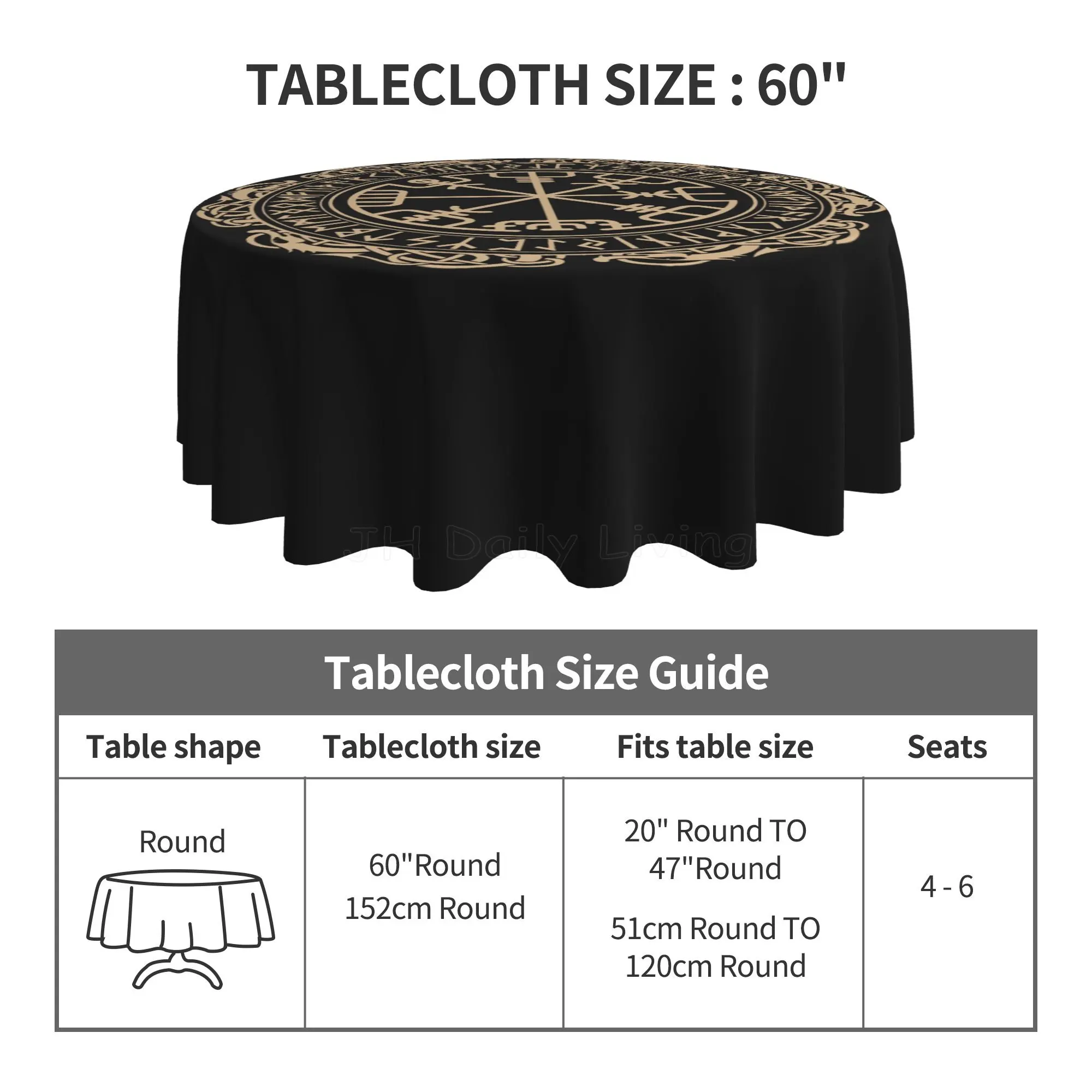 Nappe ronde avec symbole celti - Board Game Vikings avis et prix