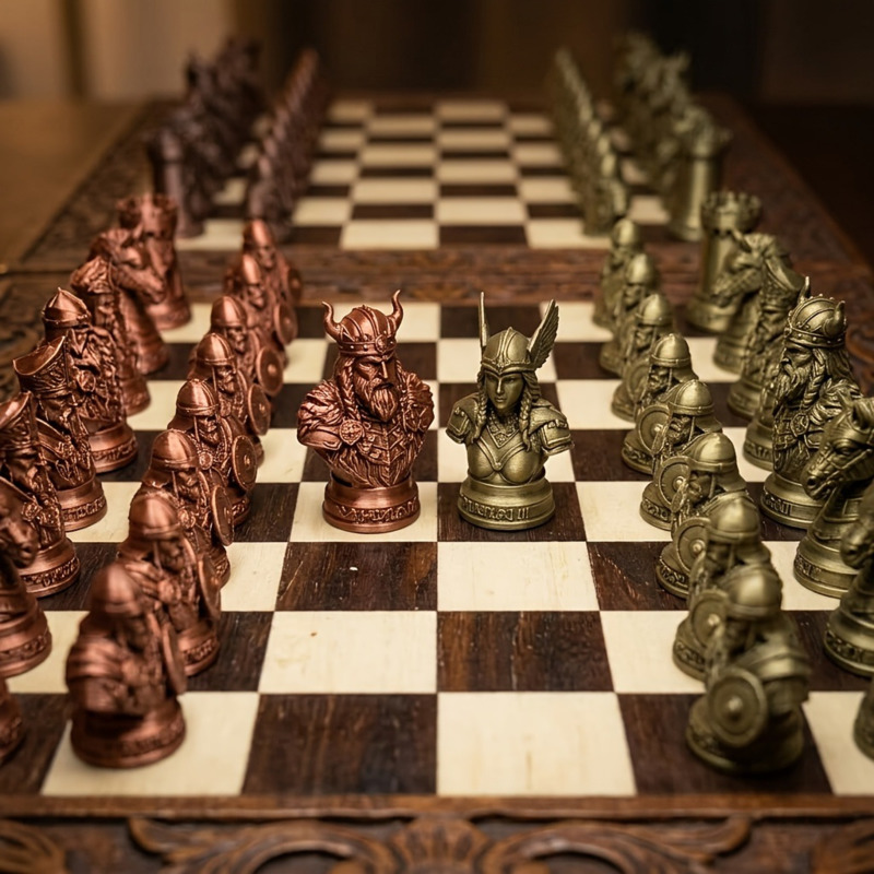 Pièces d'échecs Viking imprimé - Board Game Vikings avis et prix