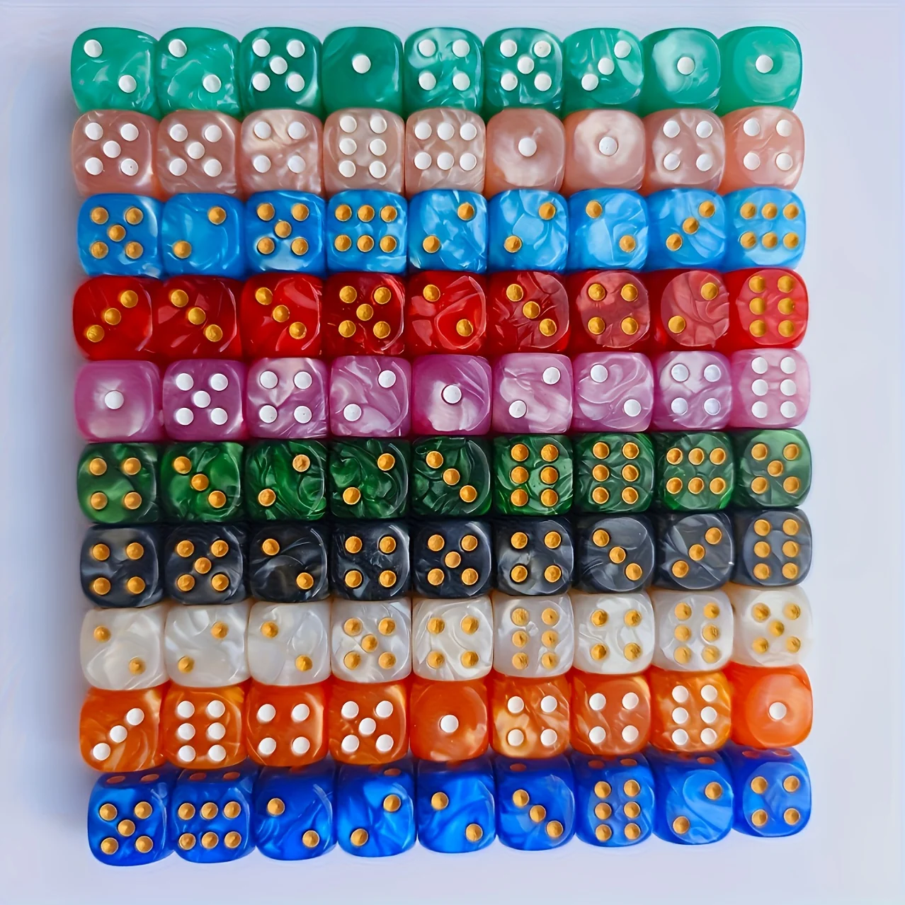 10 dés D6 en acrylique à motif - Board Game Electronic Table avis et prix