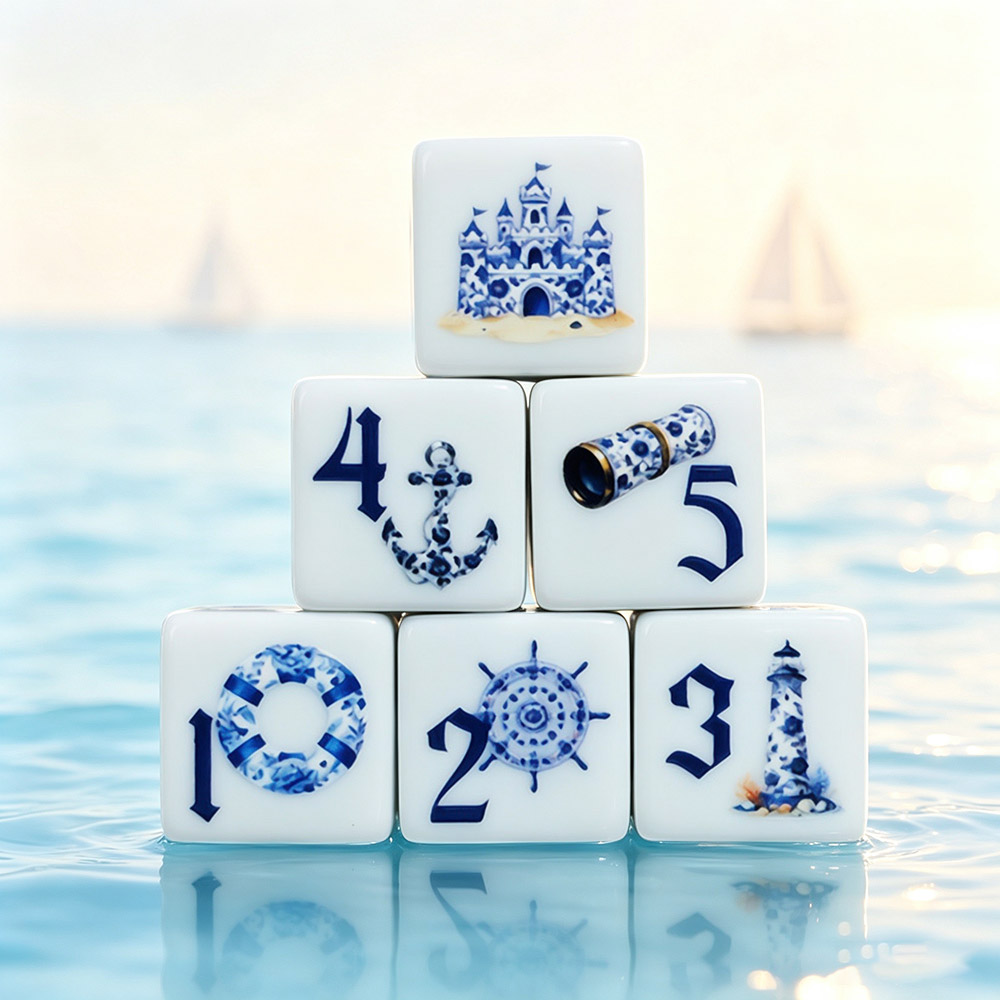12 dés en acrylique bleus naut - Board Game Electronic Table avis et prix